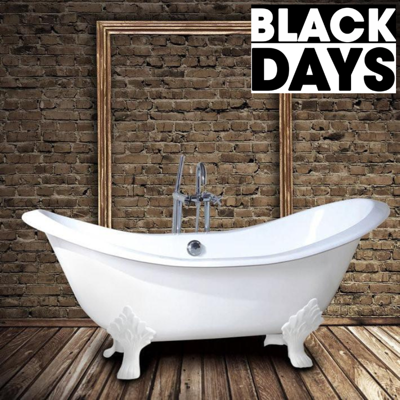 Baignoire sur pieds en fonte KINGSTON Blanche