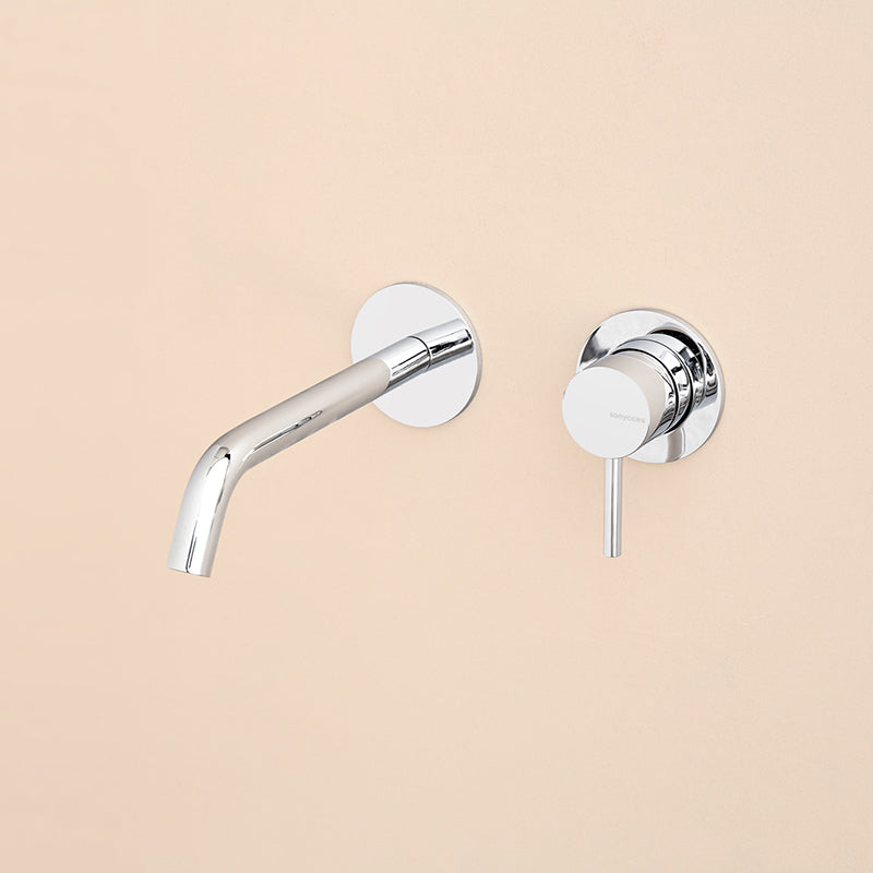 Robinet mitigeur mural pour baignoire LOOP or brossé