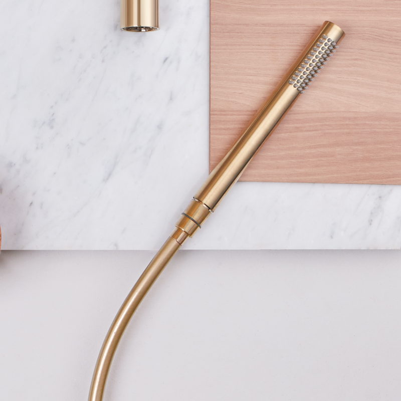 Douchette et flexible de douche LOOP Or Brossé