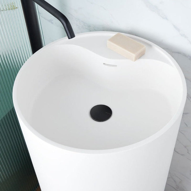 Lavabo colonne design VISTABELLA Ø45 cm en sanydur - Le Monde du Bain