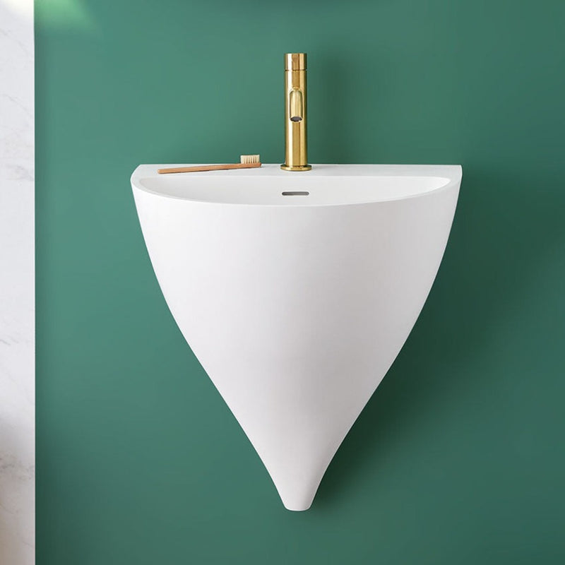 Lave-mains suspendu design KALIYA 50 cm en sanydur - Le Monde du Bain