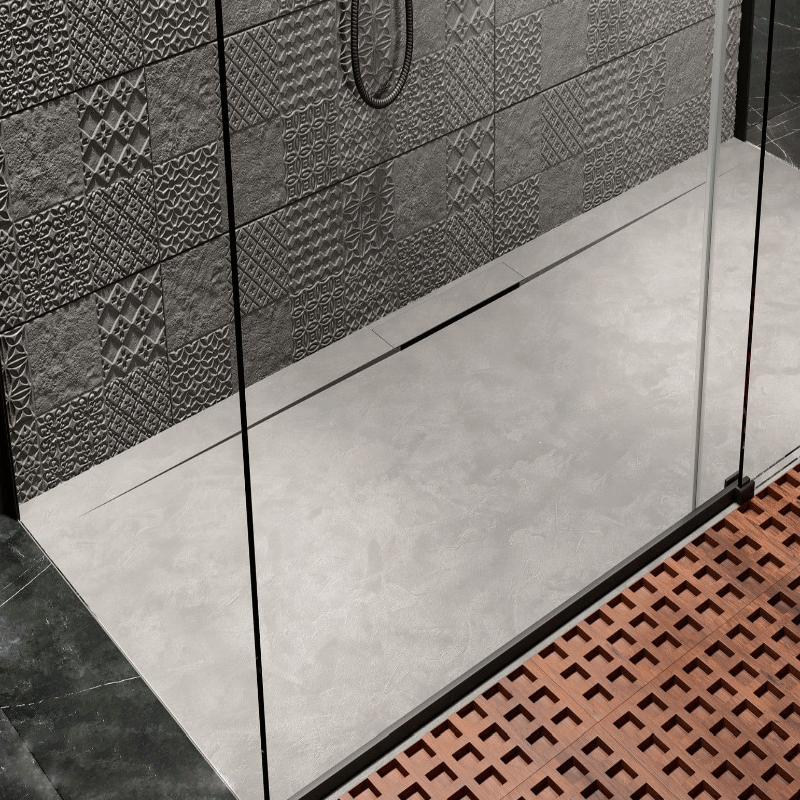 Receveur de douche extra-plat en fonte minérale LYRA - Le Monde du Bain