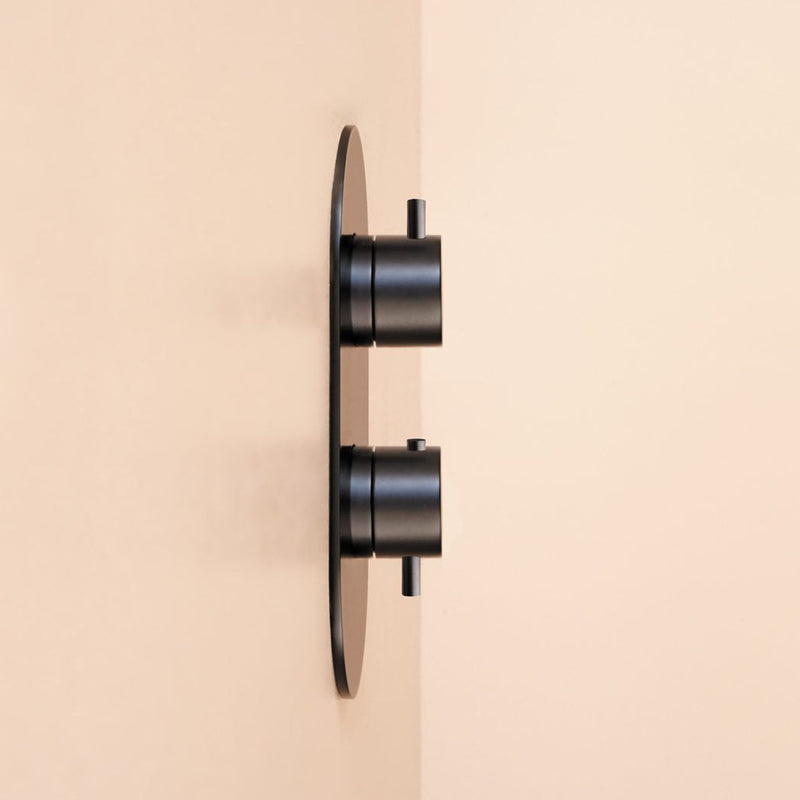 Kit de douche thermostatique à encastrer LOOP or brossé