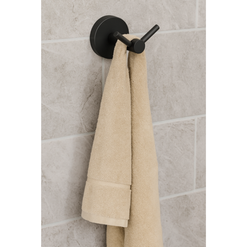 Crochet porte-serviette KLEO noir mat