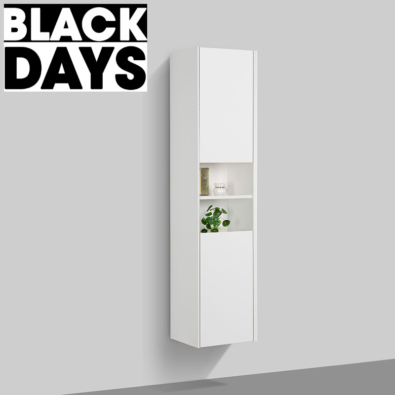 Grande armoire de rangement PALIO hauteur 170 cm, blanc mat