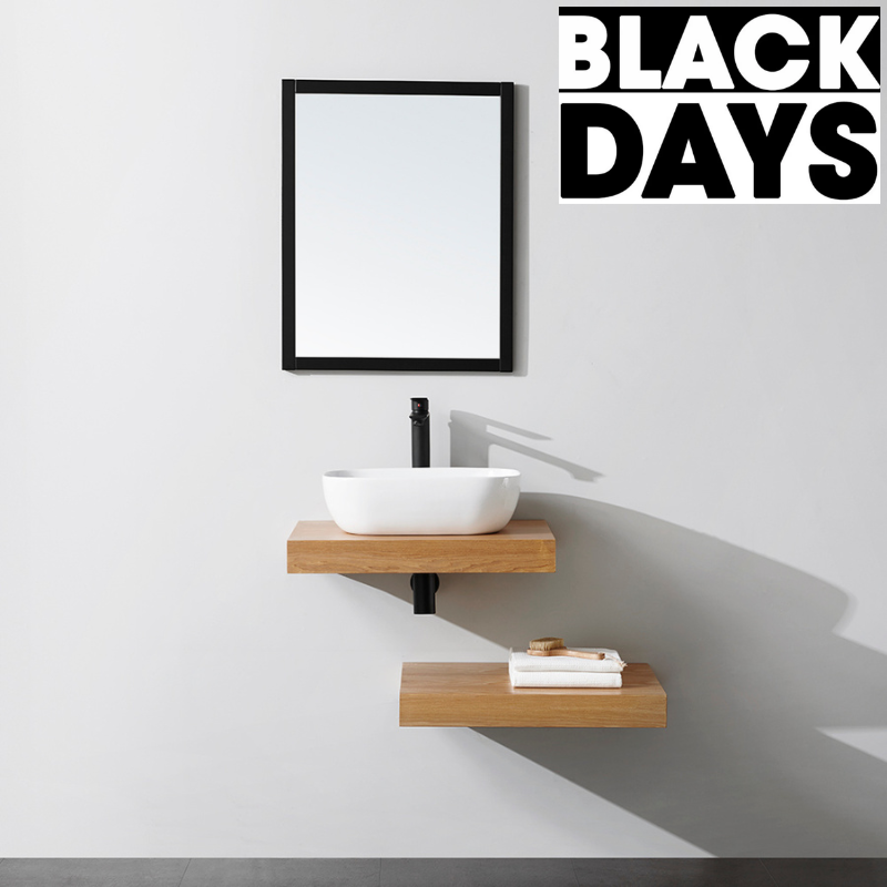 Plan suspendu pour vasque TOP chêne