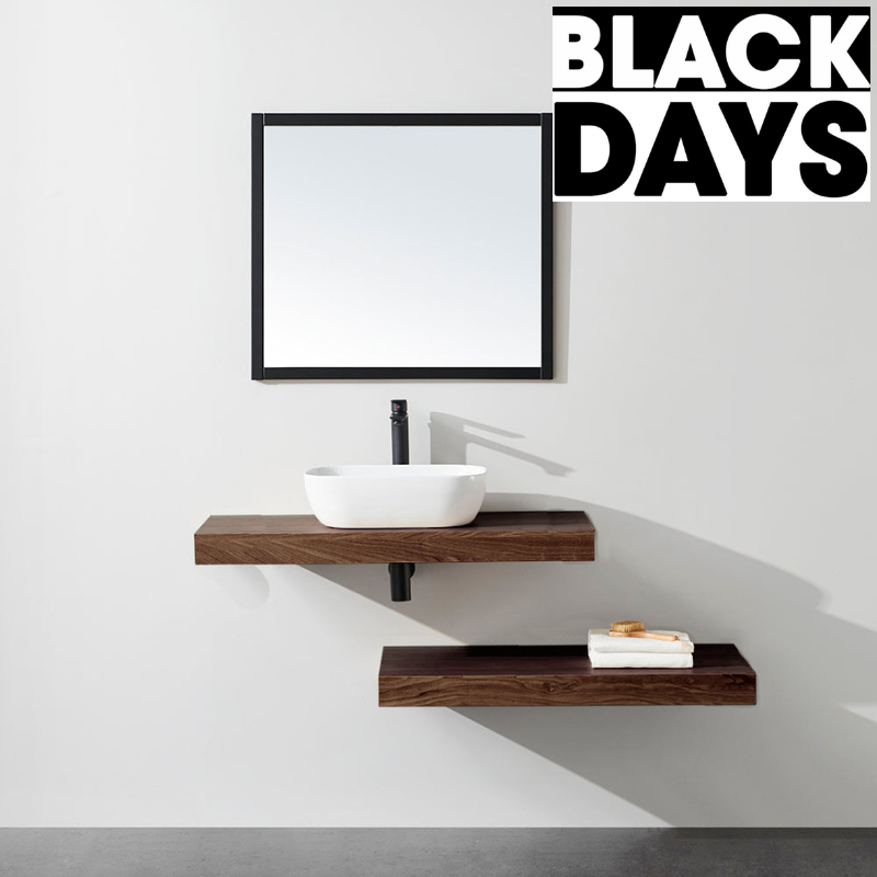 Plan suspendu pour vasque TOP noyer