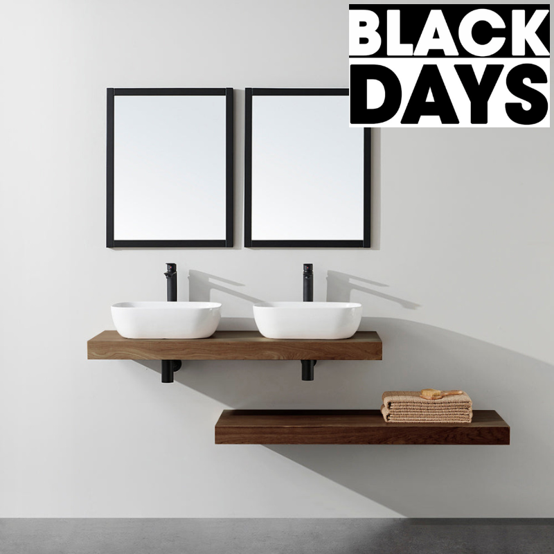 Plan suspendu pour vasque TOP noyer