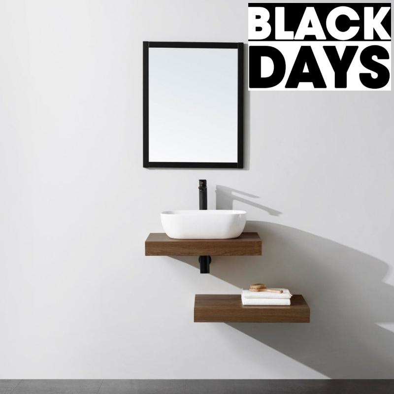 Plan suspendu pour vasque TOP noyer