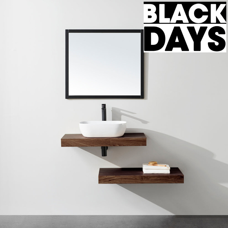 Plan suspendu pour vasque TOP noyer