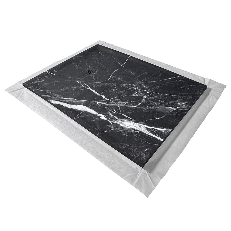 Receveur de douche extra plat finition marbre noir - Le Monde du Bain