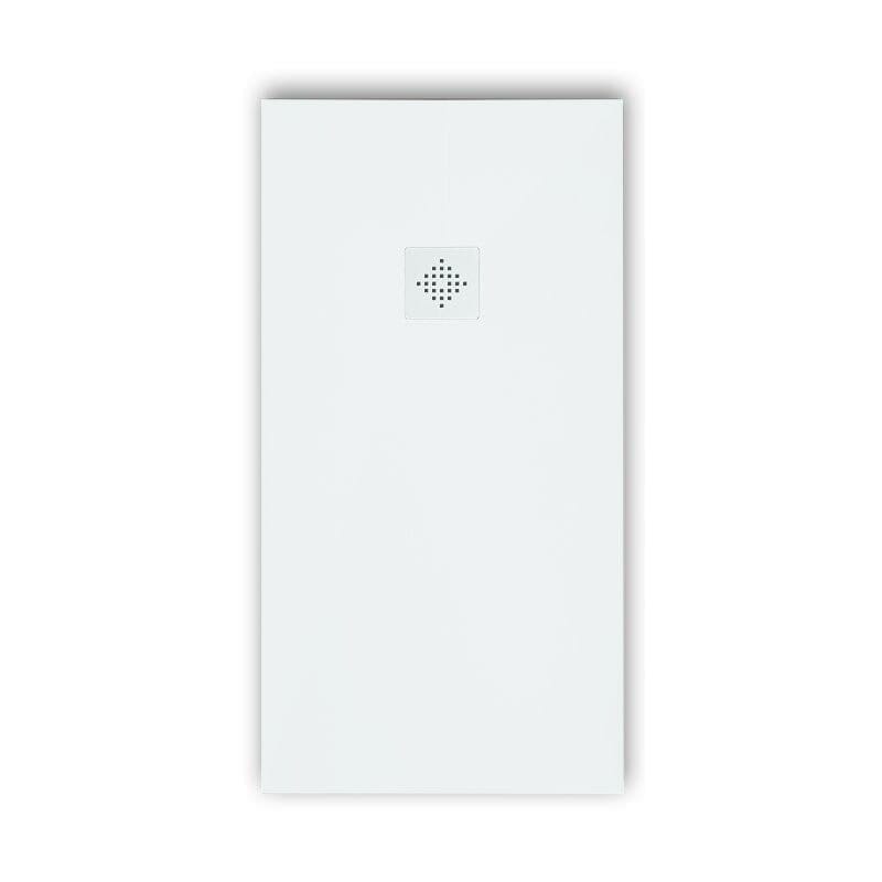 Receveur de douche extra plat PURE en résine surface ardoisée blanc grille couleur - Le Monde du Bain