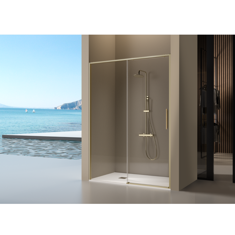 Paroi de douche fixe + porte coulissante DELTA - Le Monde du Bain