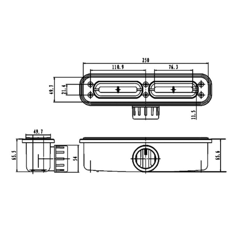 Receveur de douche extra plat RIBERA gris