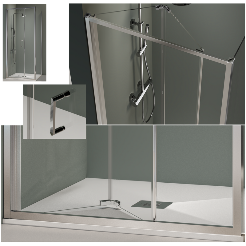 Porte de douche pliante PRISMA - Le Monde du Bain