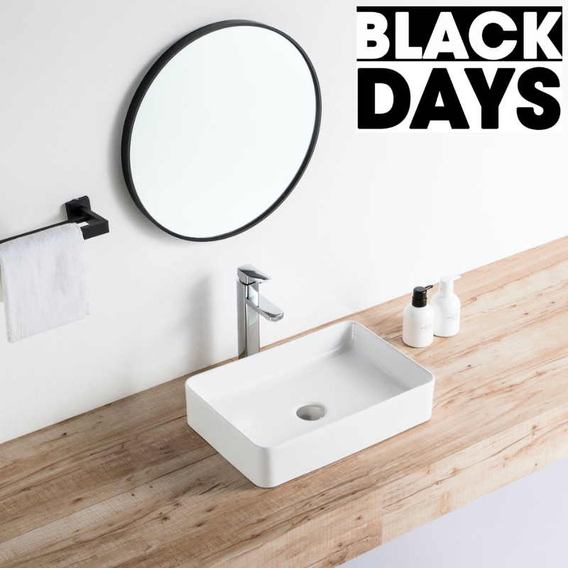 Vasque à poser rectangulaire en céramique RISTA