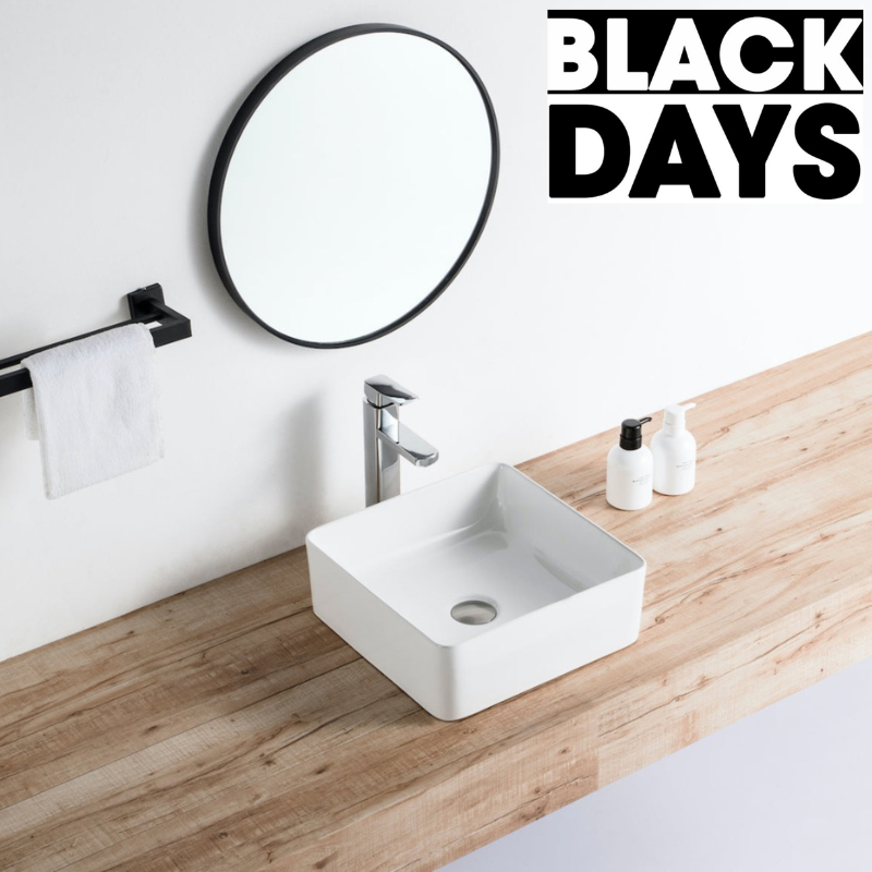 Vasque à poser carrée en céramique RIVA 3 coloris