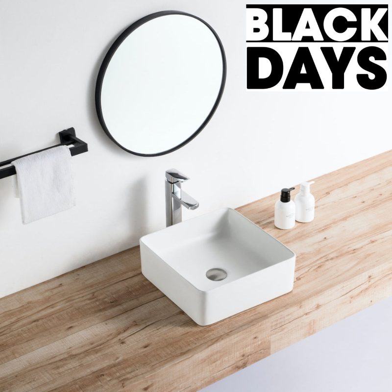 Vasque à poser carrée en céramique RIVA 3 coloris