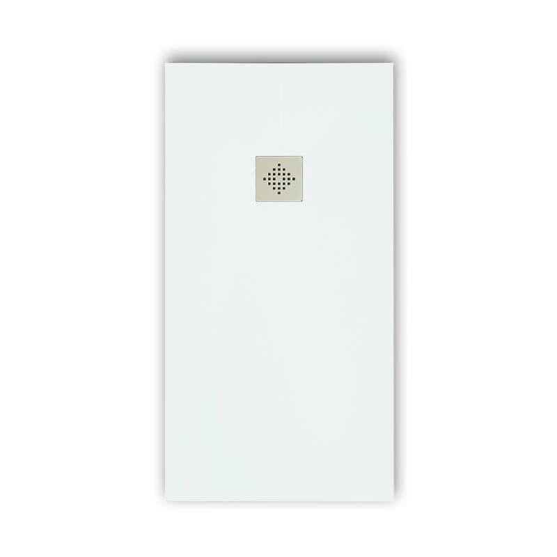 Receveur de douche extra plat PURE en résine surface ardoisée blanc - Le Monde du Bain