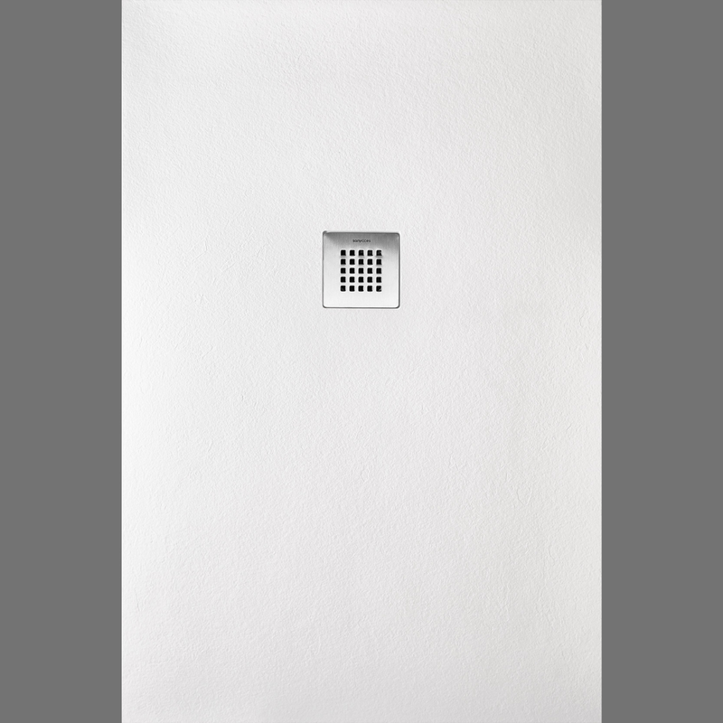 Receveur de douche extra plat STRATO surface ardoisée, rectangulaire blanc