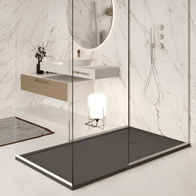 Receveur de douche extra-plat en fonte minérale SARIN - Le Monde du Bain