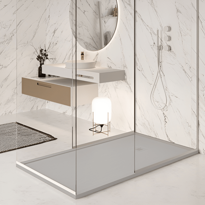 Receveur de douche extra-plat en fonte minérale SARIN - Le Monde du Bain