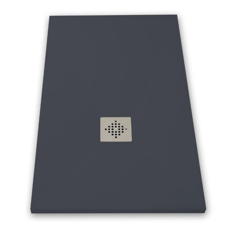 Receveur de douche extra plat PURE en résine surface ardoisée anthracite - Le Monde du Bain