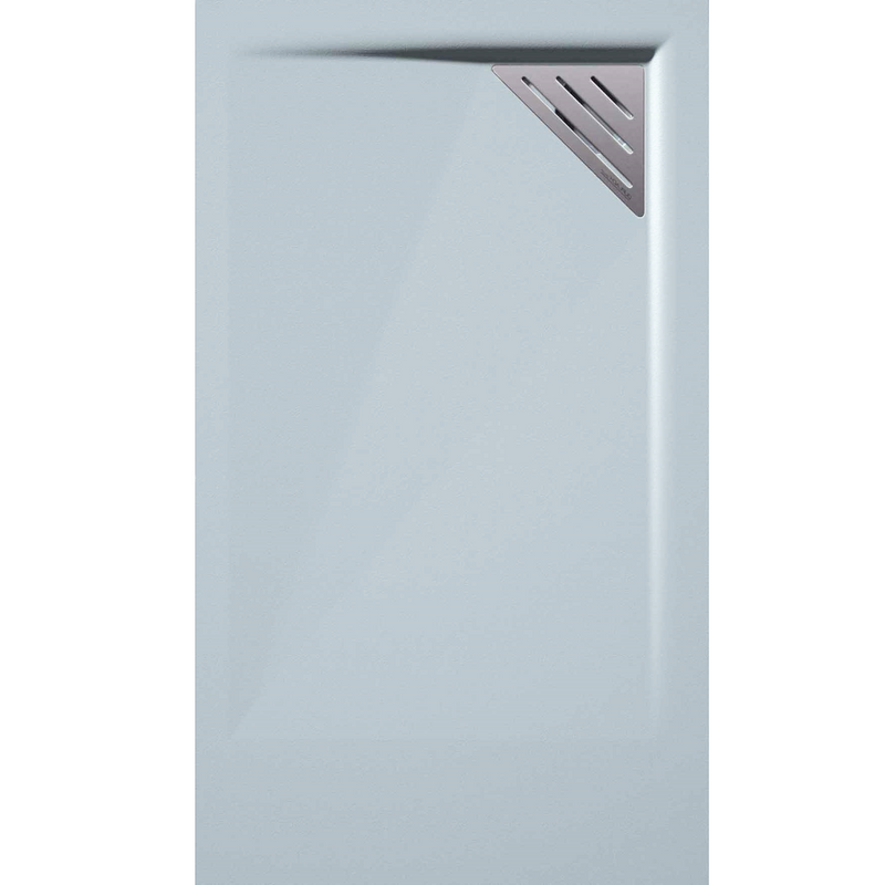 Receveur de douche extra plat TRINITY gris cendre - grille droite - Le Monde du Bain