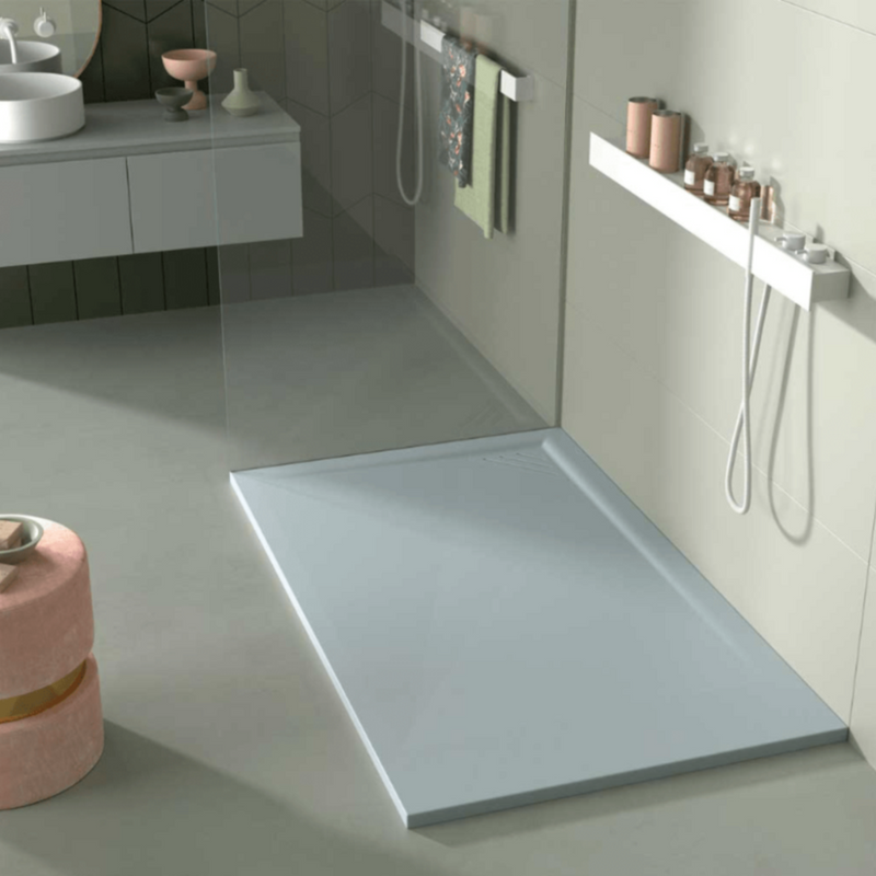 Receveur de douche TRINITY gris cendre avec grille couleur gris cendre -  Le Monde du Bain