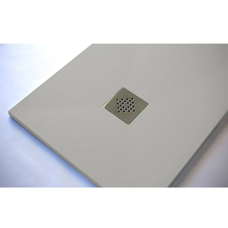 Receveur de douche extra plat PURE en résine surface ardoisée gris - Le Monde du Bain