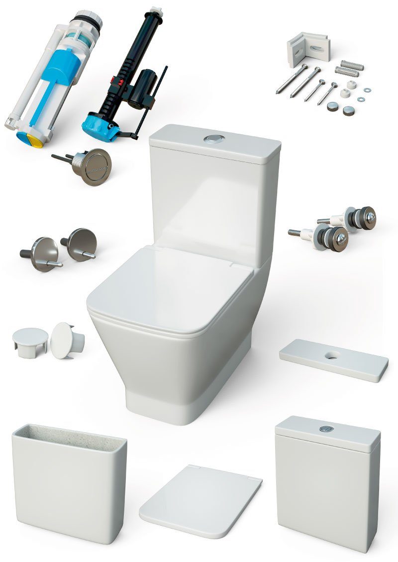 Inodoro cerámica RHODAS cisterna baja - Entorno baño