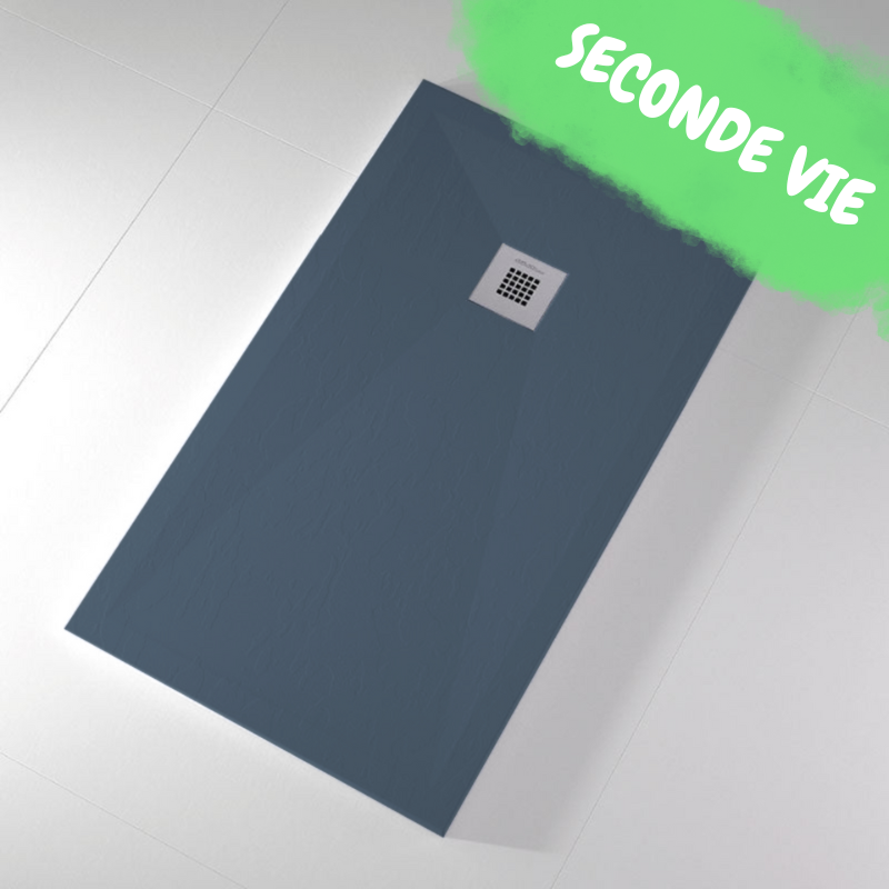Seconde vie - Receveur de douche extra plat ONDA 70x180 cm, en résine surface ardoisée anthracite