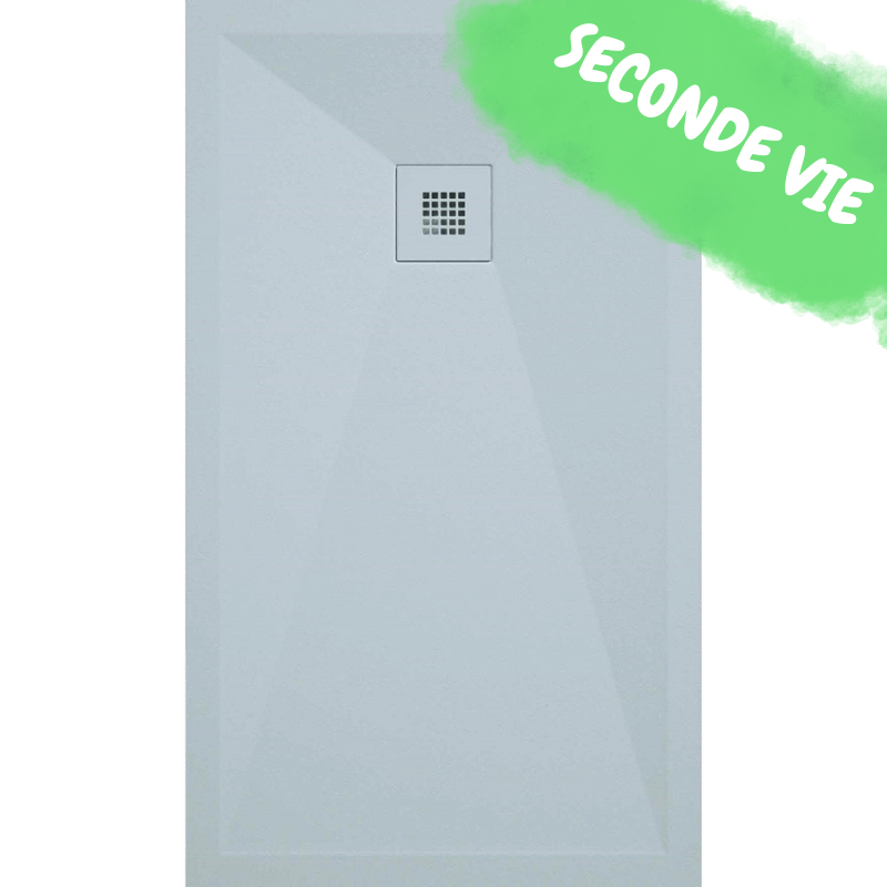 Seconde vie - Receveur de douche extra plat ONDA 80x200 cm, en résine surface ardoisée gris cendre