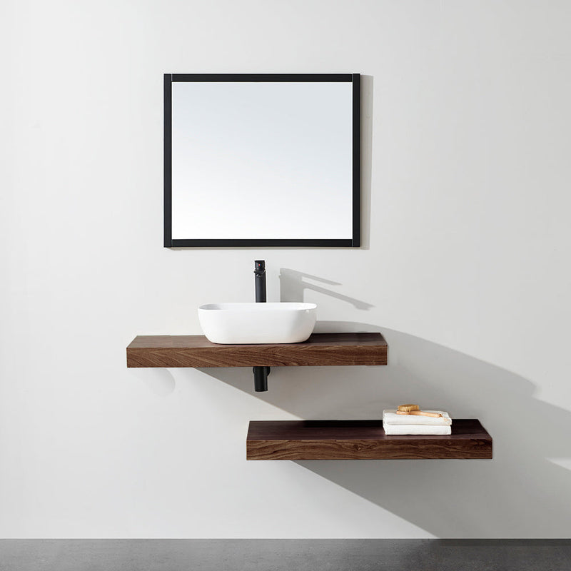 Plan suspendu pour vasque TOP noyer