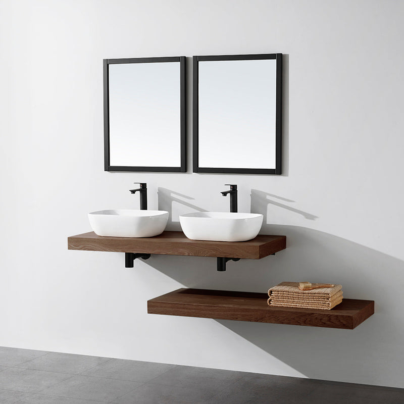 Plan suspendu pour vasque TOP noyer