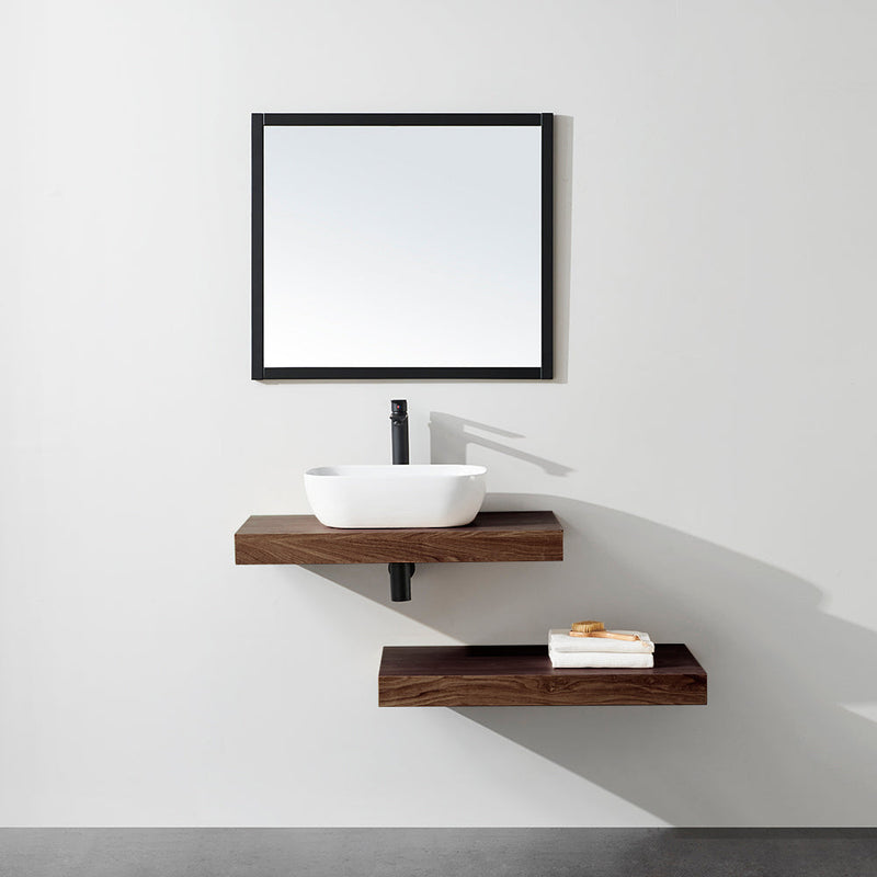 Plan suspendu pour vasque TOP noyer