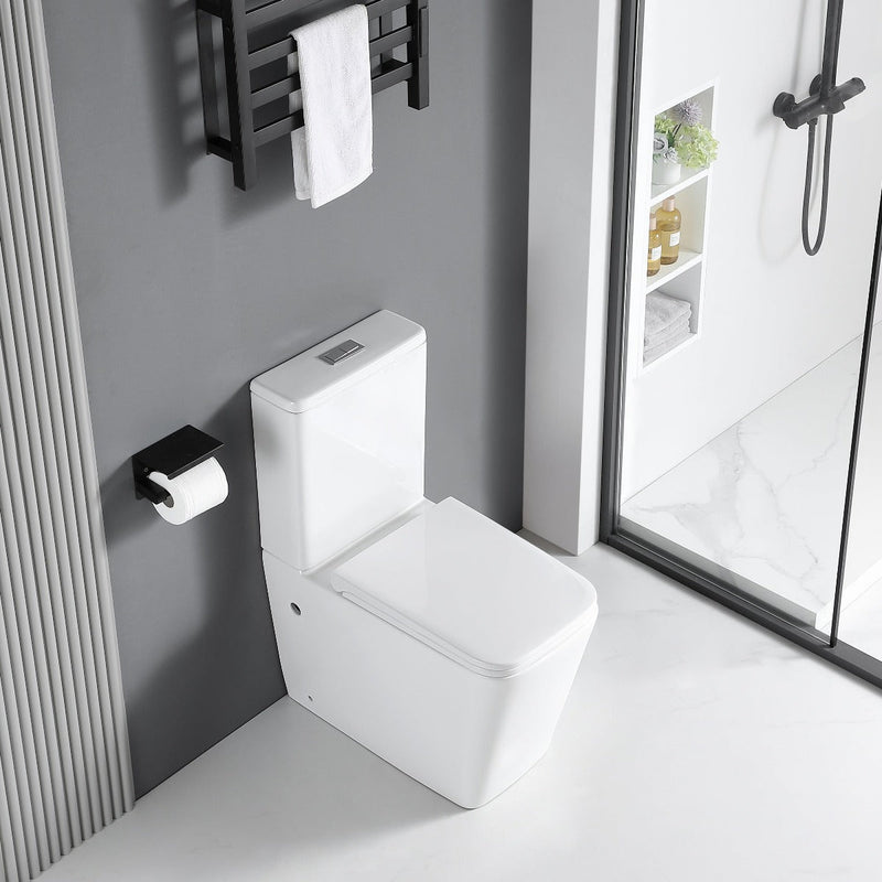 Toilette WC à poser BRAGADO blanc, en céramique - Le Monde du Bain