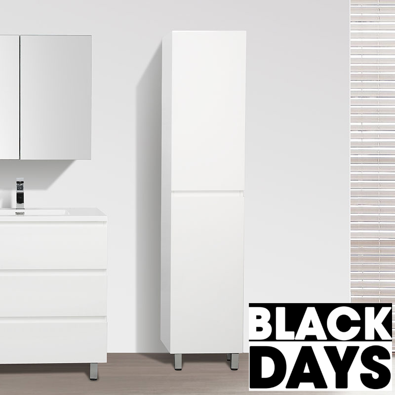 Grande armoire de rangement VERONA hauteur 176 cm, blanc laqué