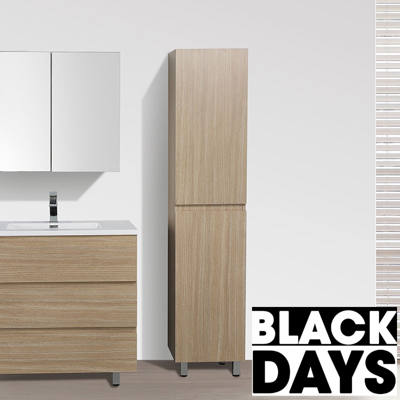 Grande armoire de rangement VERONA hauteur 176 cm, chêne clair texturé