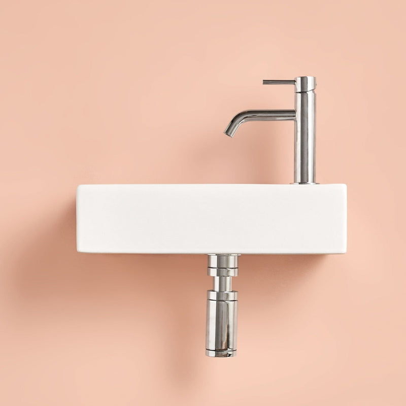 Vasque lave main MINI mise en situation robinet à droite - Le Monde du Bain