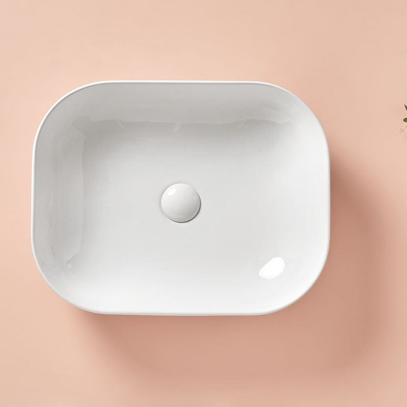 Vasque à poser en céramique NAPOLI blanc brillant - Le Monde du Bain