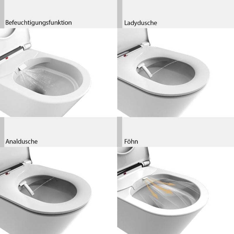 WC-douche sans rebord Kronenbach Tube avec abattant noir