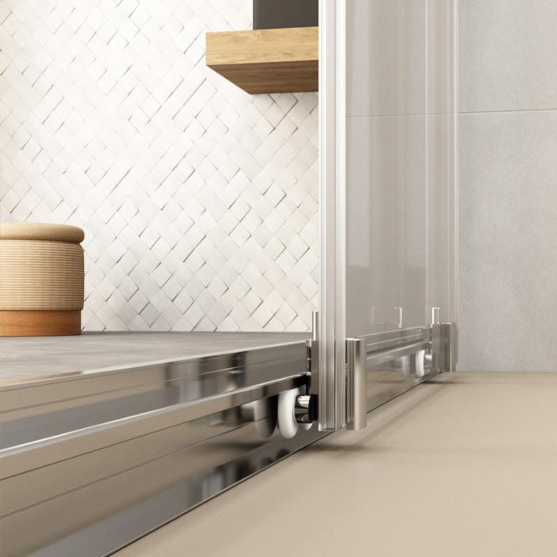 Paroi de douche fixe + porte coulissante ZURICH - Le Monde du Bain