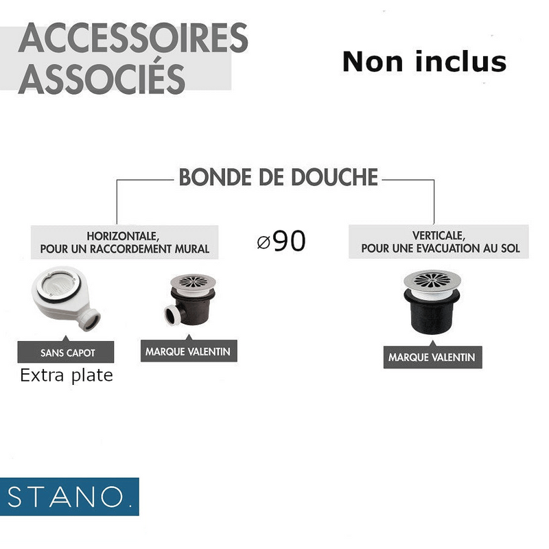 accessoires complémentaires receveurs de douche SALVI