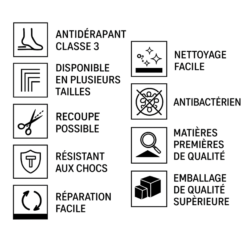 Receveur de douche extra-plat en fonte minérale VIC - Le Monde du Bain