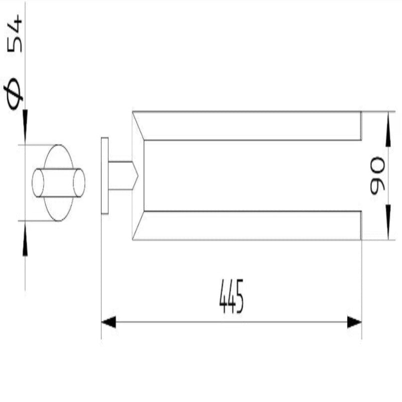Kronenbach Porte-serviettes fixe double Radia 44,5 cm , Chromé