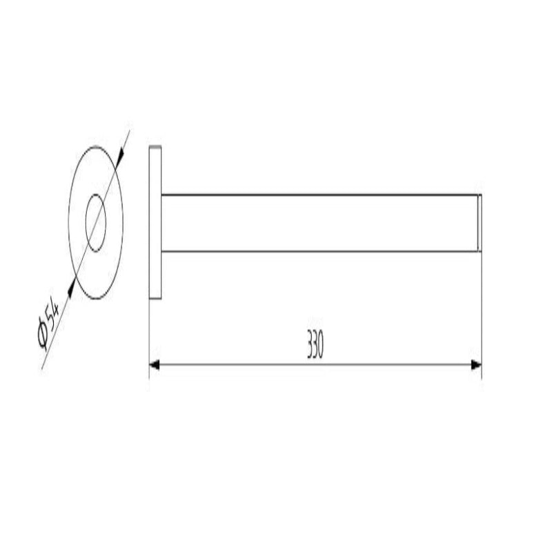 Porte-serviettes mural Kronenbach Radia 1 bras fixe 33 cm, chromé