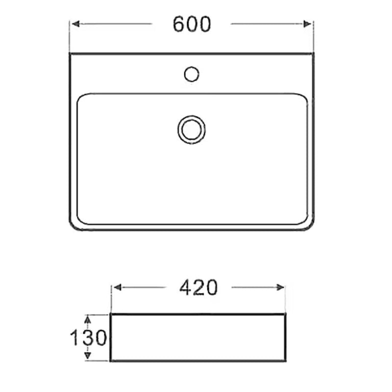 Vasque à poser Kronenbach Cube 60 x 42 cm