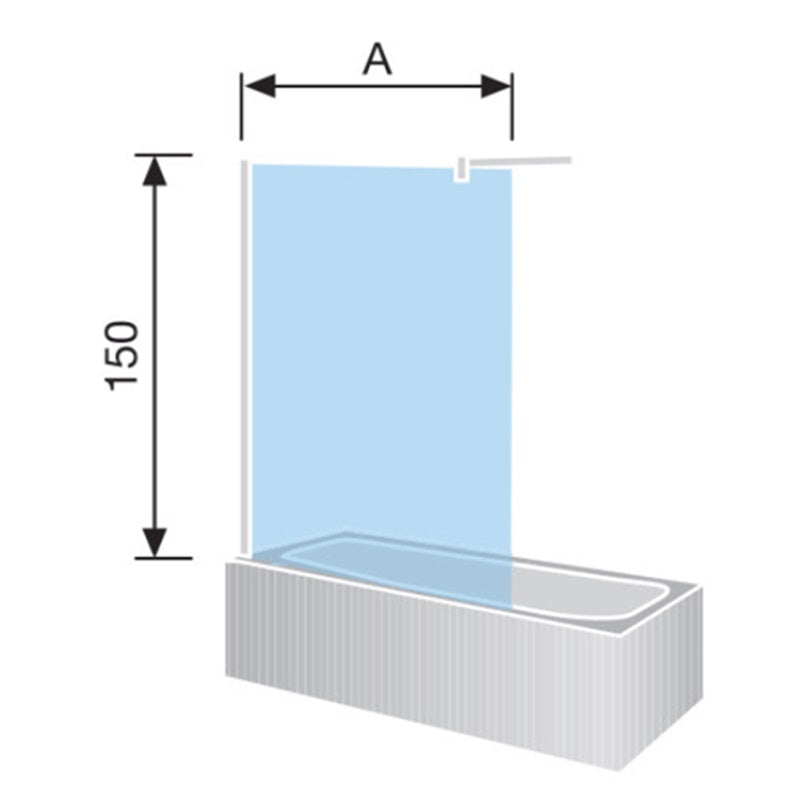 dimensions Pare-baignoire fixe S300