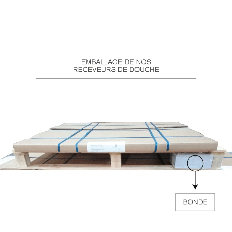 Receveur de douche extra-plat en fonte minérale VIC - Le Monde du Bain